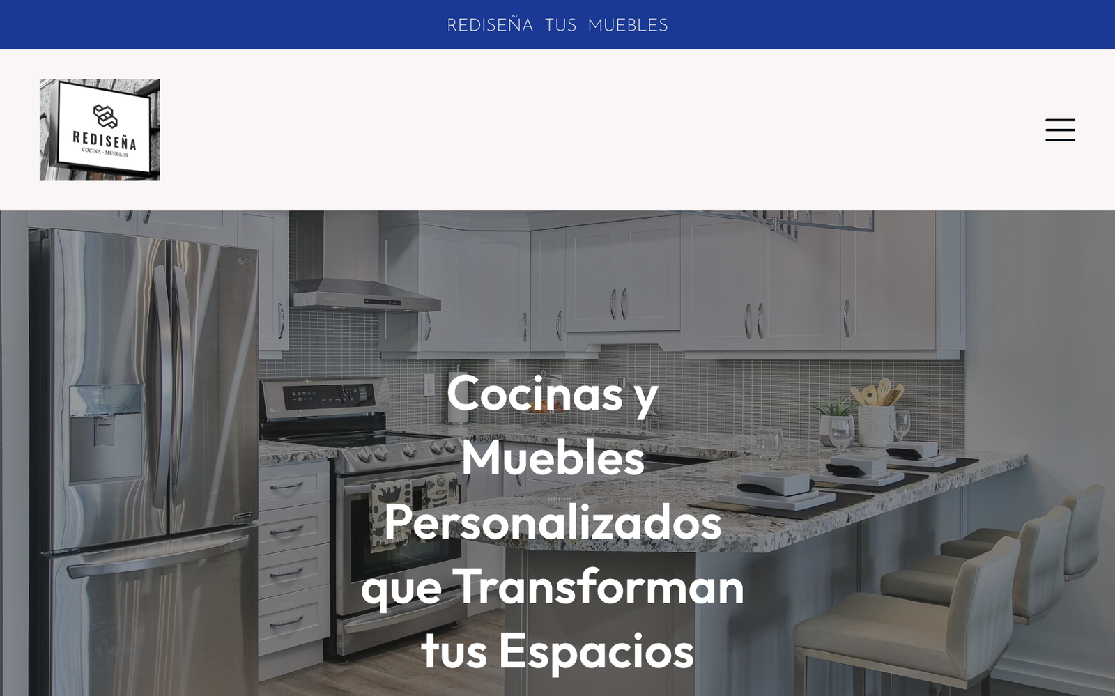 Rediseña — sitio para un fabricante de cocinas y muebles a medida